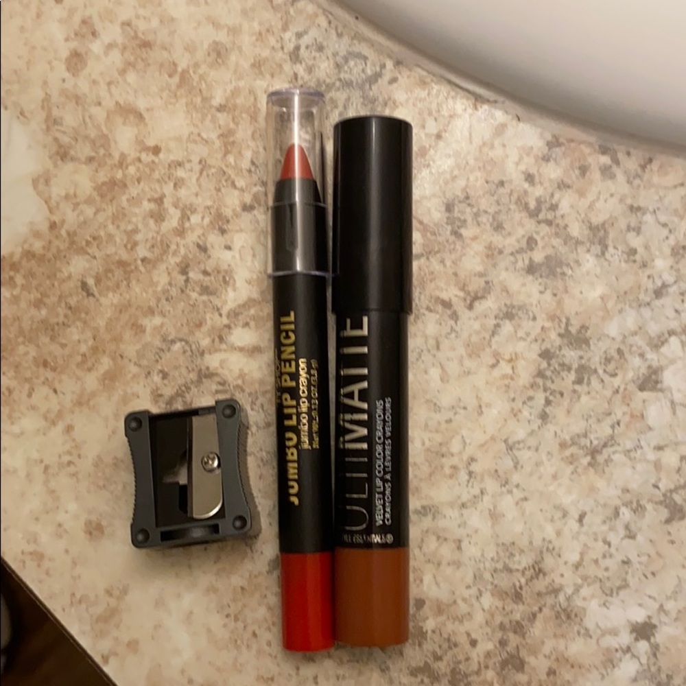 Lipstick,Victoria secret bag and pencil sharpener